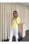 Yellow Sleeve Blouse with Pearl Bow Detail - 5001 - 6