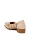 Beige Genuine Leather Women's Heeled Shoes 1709280Y Z - 4