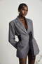V-Neck Patchwork Belted Blazer - 8