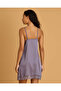 Women Grey Lace Embellished Chemise - 3