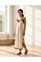 Women Cream Lace Embellished Chemise - 5