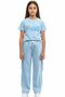 Girl's 2-Piece Gathered Side Printed Tracksuit Set