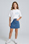 Girl's Denim Jeans Shorts Skirt