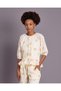 Senior Girls White Printed Blouse