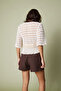 Lace-Embellished Knitted Blouse - 4
