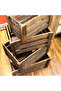 FFD Natural Wooden Storage Crates | Set of 4 Nesting Wooden Boxes with Cutout Handles - 5