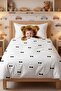Bow Tie Friend Patterned Single Baby Kids Bedding Set - 4