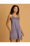 Women Grey Lace Embellished Chemise