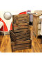 FFD Natural Wooden Storage Crates | Set of 4 Nesting Wooden Boxes with Cutout Handles - 3