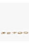 Stone Detailed 5-Piece Ring Set