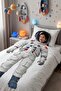 Small Astronaut Patterned Single Baby Kids Bedding Set - 2