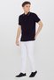 Men's Black 100% Cotton Slim Fit Slim Fit Polo Neck T-Shirt - 2