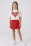 Crop T-Shirt and Shorts Skirt Summer Set for Girls - 2