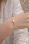 Baroque Pearl Bracelet Minimal Chain Bracelet