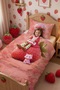 Sweet Strawberry Dream Patterned Single Baby Kids Bedding Set - 3