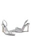 Women's High Heel Stone-Embellished Bow Satin Evening Shoes 350 - 5