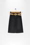 Girl's Midi Length Belted Denim Skirt - 3