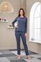 23553 Women's 4 Season Soft Comfortable Cut Long Sleeve Soft Pajama Set - 2