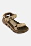 Men Brand Logo Velcro Closure Sandals, Taupe
