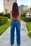 Women's High Waist Pale Effect Wide Leg Palazzo Trousers - 3