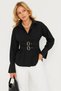 Stylish Shirt with Black Corset Detail – Modern Cut with Focused Waistline