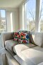 Floral Patterned Throw Pillow Cover – Vibrant Modern Living Room Pillow - 3