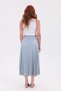 Pleated Midi Skirt High Waist Elastic Casual & Stylish Women's Skirt - 6