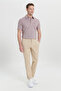 Men's Beige 360-Degree Stretch Slim Fit Tie-Waist Knitted Trousers - 3
