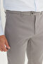 Men's Gray Cotton Comfort Fit Side Pocket Dobby Casual Stretchy Trousers - 3