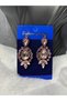 Crystal Stone Large Dangle Evening Dress Earrings Special Design Vintage Model Women's Bridal Earrings