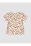 Lcw Baby Ecru Floral Baby Girl Ribbed Set - 4