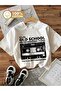 Unisex Old School Printed Oversize Crew Neck T-Shirt