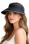 Women Visor Hat Wide Brim Adjustable Band Sports Summer Hat - 4