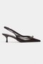 Alvera Brown Rustic Accessory Detail Pointed Toe Women's Heeled Shoes - 6