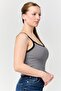 Women Scoop Neck Sleeveless Stripe Tank Top, Multicolor - 2