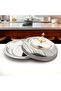 55 CM Tahani Collection Stainless Steel Koozy Tray Silver & Gold - 3