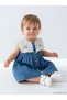 Lcw Baby Blue Peter Pan collar Embroidered Baby Girl Jean Dress - 2