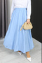 Women's Long Skirt – Loose Maxi Skirt with Elastic Waist - 5