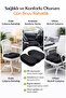 Orthopedic Visco Lumbar Support Cushion and Coccyx Seat Cushion Set - Car Office Sofa Set - 4