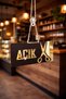 Wooden Mirror Plexi Outdoor Indoor Hairdresser Tailor Direction Sign Store Door Direction Sign
