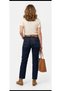 Dark Navy Blue A-Quality Cut-Leg Coffee-Colored Belted Pipe-Leg Modern Full Lycra Jeans - 4