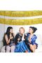 Gold Metallic Tassel Decor Curtain 200cm Length 35 cm Height