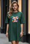 Women's Short Sleeve Crew Neck T-Shirt Dress Nightgown