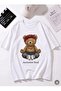 Unisex White Tshirt Teddy Bear Soul Yoga Oversize