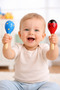 6-Piece Wooden Egg Maracas Set Baby Kids Educational Auditory Toy Skill - 2
