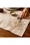 Monet Linen French Lace American Serving Napkin 35X45Cm with Fork Knife Spoon Cover - 7