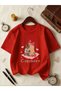Children's T-Shirt Short Sleeve Cute Capybara Milk Tea Cherry Printed Summer Girl's