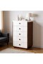 Oboro Chest of 5 Drawer - Walnut/Beige