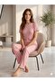 Short Sleeve Patterned 100% Cotton Summer Pajama Set - 4