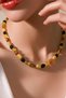 Amber Adult Women's Natural Cut Real Genuine 42 cm Evil Eye Protection - 2